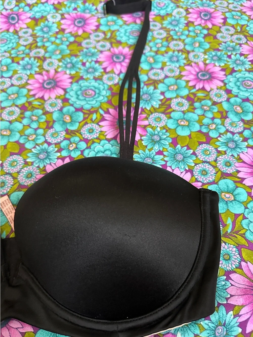 Push-Up Bra - Strapless Plunge w/ Strap- Balconette Demi,  NWT